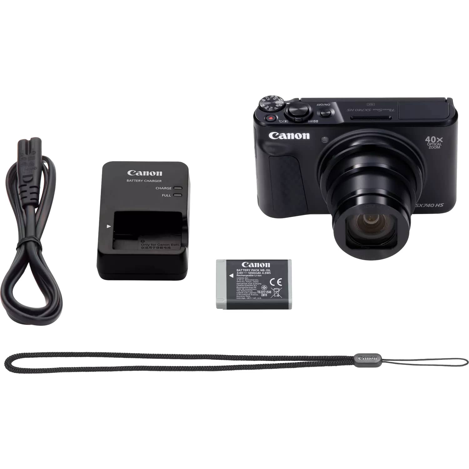 Canon PowerShot SX740 HS Lite Digital Camera 40x Zoom 4K Black